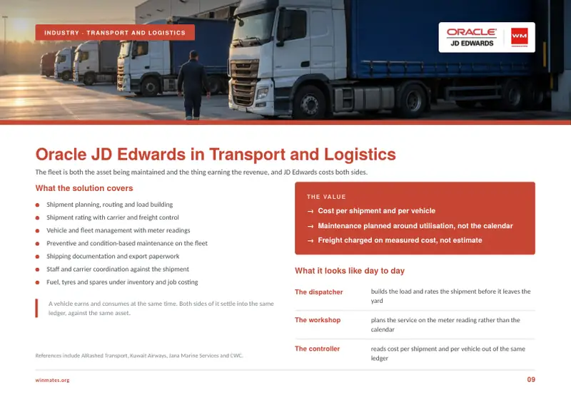 Page 9: transport and logistics